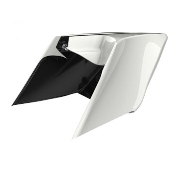 Advanblack Stone Washed White Pearl ABS CVO Style Stretched Extended Side Cover Panel for 2014+ Harley Davidson Touring