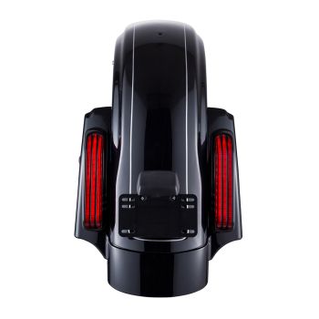 AdvanBlack Vivid Black CVO Style Rear Fender System For 2014-2019 Harley Davidson Touring Models