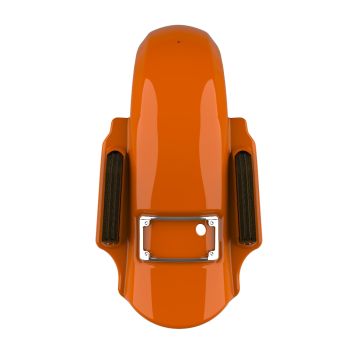 Baja Orange Dual Cutout Dominator Stretched Rear Fender For 2014+ Harley Davidson Touring Models