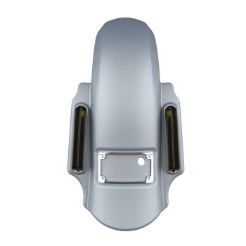 Advanblack Baracuda Silver Denim Dominator Stretched Rear Fender For 2014+ Harley Davidson Touring Models
