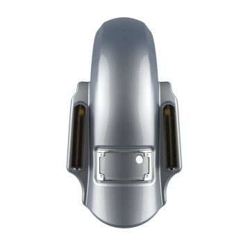Advanblack Barracuda Silver Glossy Dominator Stretched Rear Fender For 2014+ Harley Davidson Touring Models