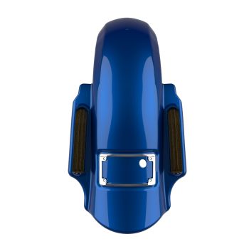 Bright Billiard Blue Dual Cutout Dominator Stretched Rear Fender For 2014+ Harley Davidson Touring Models