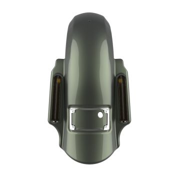 Advanblack Deadwood Green Glossy Dominator Stretched Rear Fender For 2014+ Harley Davidson Touring Models