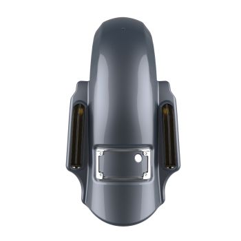 Advanblack Gauntlet Gray Metallic  Dominator Stretched Rear Fender For 2014+ Harley Davidson Touring Models