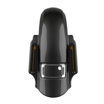Gray Haze Dual Cutout Dominator Stretched Rear Fender For 2014+ Harley Davidson Touring Models