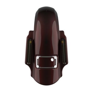 Advanblack Dual Cutout Merlot Sunglo Dominator Stretched Rear Fender For 2014+ Harley Davidson Touring Models