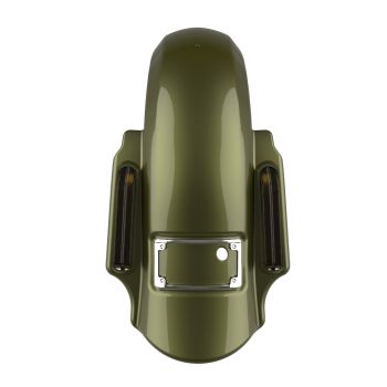 Advanblack Mineral Green Metallic Dominator Stretched Rear Fender For 2014+ Harley Davidson Touring Models