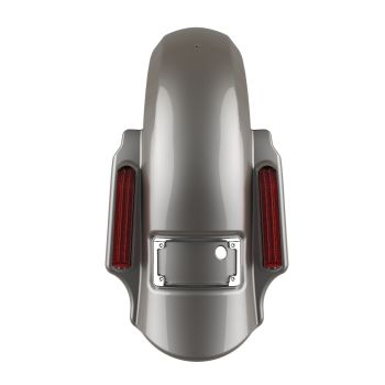 Advanblack Dual Cutout Pewter Pearl Dominator Stretched Rear Fender For '09-'13 Harley Davidson Touring Models