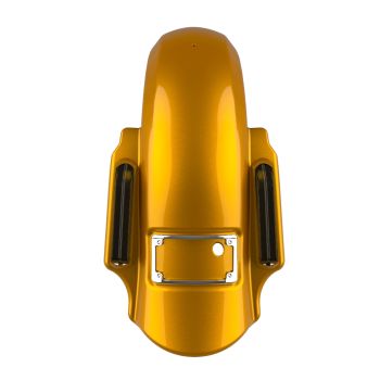Prospect Gold Dual Cutout Dominator Stretched Rear Fender For 2014+ Harley Davidson Touring Models