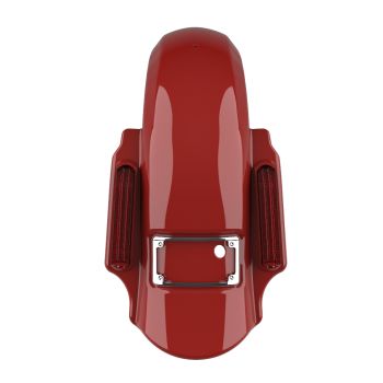 Advanblack Dual Cutout Red Hot Sunglo Dominator Stretched Rear Fender For '09-'13 Harley Davidson Touring Models