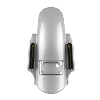 Advanblack Dual Cutout White Hot Pearl Dominator Stretched Rear Fender For 2014+ Harley Davidson Touring Models
