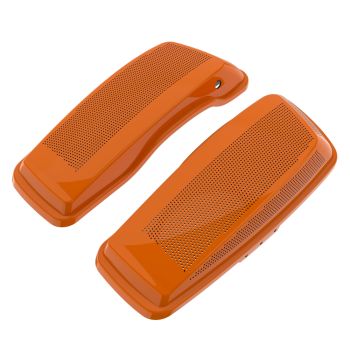 Advanblack Baja Orange Dual 6x9 Speaker Lids for 2014+ Harley Davdison Touring