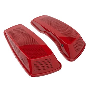 Advanblack Billiard Red Dual 6x9 Speaker Lids for 2014+ Harley Davidson Touring