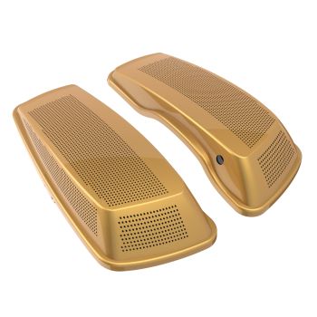 Advanblack Black Hills Gold Dual 6x9 Speaker Lids for 2014+ Harley Davidson Touring