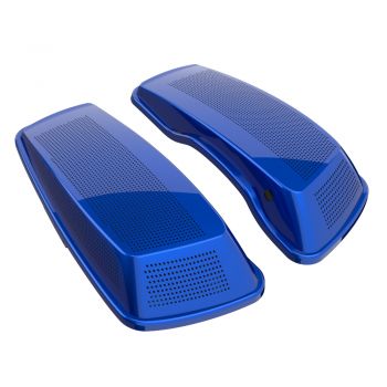 Advanblack Crushed Sapphire Blue Dual 6x9 Speaker Lids for 2014+ Harley Davdison Touring