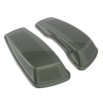 Advanblack Deadwood Green Glossy Dual 6x9 Speaker Lids for 2014+ Harley Davidson Touring