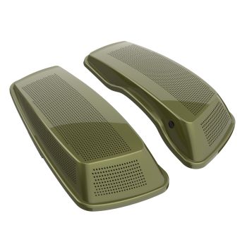 Advanblack Mineral Green Metallic Dual 6x9 Speaker Lids for 2014+ Harley Davidson Touring