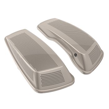 Advanblack Silver Fortune Dual 6x9 Speaker Lids for 2014+ Harley Davidson Touring