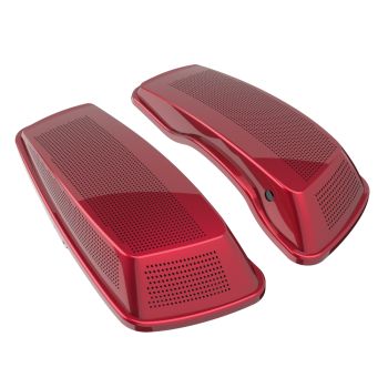 Advanblack Velocity Red Sunglo Dual 6x9 Speaker Lids Cover for Harley 2014+ Harley Davidson Touring