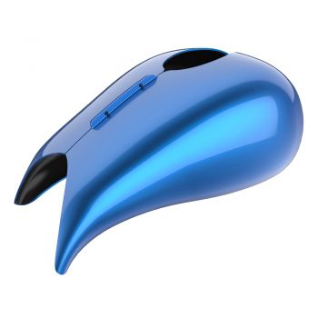 Advanblack Electric Blue Extended Stretched Tank Cover for Harley 2008-2020 Street Glide & Road Glide 