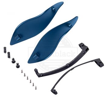 Advanblack Legend Blue Denim Adjustable Fairing Air Deflectors for 2014+ Harley Batwing