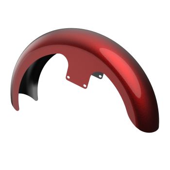 Advanblack Hard Candy Hot Rod Red Flake 21" Reveal Wrapper Hugger Front Fender For ''86-''21 Harley Touring Models