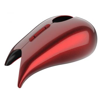 Advanblack Hard Candy Hot Rod Red Flake Extended Stretched Tank Cover for Harley 2008-2020 Street Glide & Road Glide 