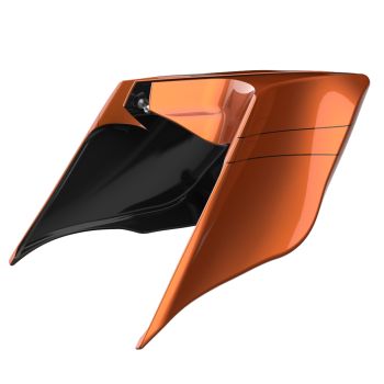 Advanblack Amber Whiskey ABS Stretched Extended Side Cover Panel for 2014+ Harley Davidson Touring(With Charcoal Metallic Pinstripes)
