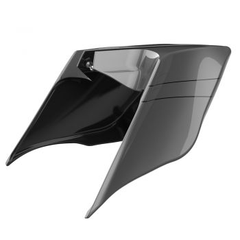 Advanblack Charcoal Pearl ABS Stretched Extended Side Cover Panel for 2014+ Harley Davidson Touring(With Blac Pinstripes)