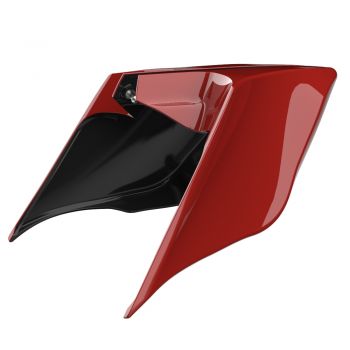 Advanblack Red Hot Sunglo ABS Stretched Extended Side Cover Panel for 2009-2013 Harley Touring Glide