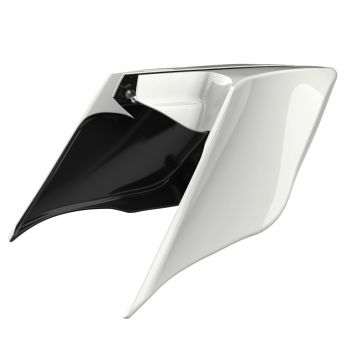 Advanblack Stone Washed White Pearl ABS Stretched Extended Side Cover Panel for 2014+ Harley Davidson Touring 