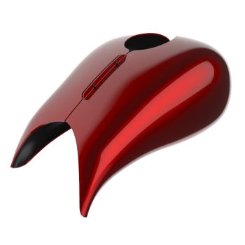 Advanblack Heirloom Red Fade Extended Stretched Tank Cover for Harley 2008-2020 Street Glide & Road Glide 