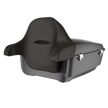 Advanblack King Tour Pack Black Quartz fit '97-'20 Harley Davidson Touring Without Holes for Rear Speaker and Led Light  