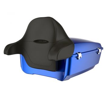 Advanblack Crushed Sapphire Blue King Tour Pack Pad '97-'20 Harley Touring Without Holes for Rear Speaker and Led Light