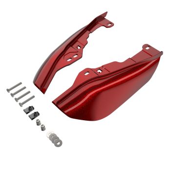 Heirloom Red Fade Mid-Frame Air Deflectors heat shield For 2017+ Harley Davidson Touring