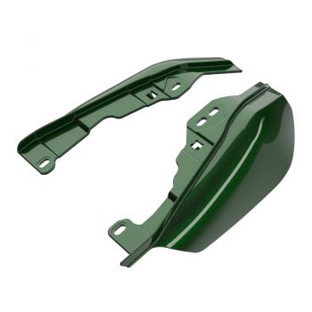 Advanblack Kinetic Green Mid-Frame Air Deflectors heat shield For 09-16 Harley Davidson Street Road Electra Glide