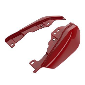 Advanblack Redline Red Mid-Frame Air Deflectors heat shield For 09-16 Harley Davidson Street Road Electra Glide