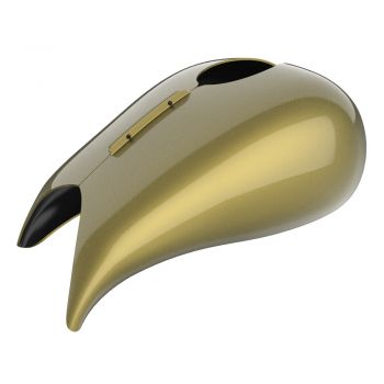 Advanblack Olive Gold Extended Stretched Tank Cover for Harley 2008-2020 Street Glide & Road Glide 