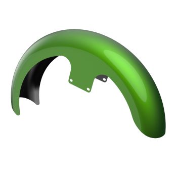 Advanblack  Radioactive Green21" Reveal Wrapper Hugger Front Fender For ''86-''21 Harley Touring Models