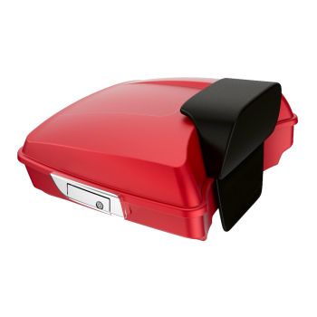 Advanblack Ruby Smoke Razor Rear Tour Trunk Pack Luggage Trunk Pad For '97-'22 Harley Touring Street Electra Road Glide