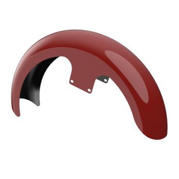 Advanblack Red Hot Sunglo 21" Reveal Wrapper Hugger Front Fender For ''86-''21 Harley Touring Models