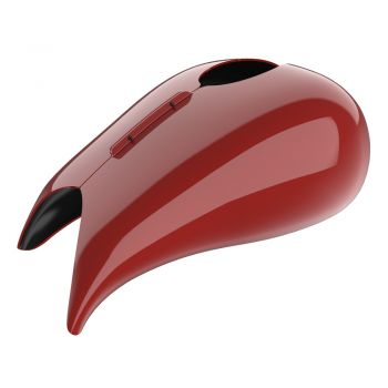Advanblack Red Hot Sunglo Extended Stretched Tank Cover for Harley 2008-2020 Street Glide & Road Glide 