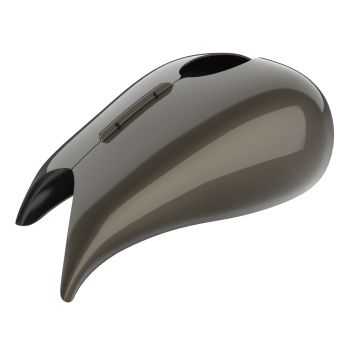 Advanblack River Rock Gray(Glossy) Extended Stretched Tank Cover for Harley 2008-2020 Street Glide & Road Glide 