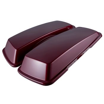 Advanblack Crimson Red Sunglo Saddlebag Lids Cover for Harley Davidson FLH FLHTC Road Electra Glide