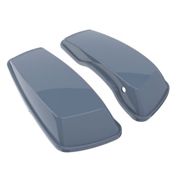 Advanblack Gunship Gray Standard Normal Stretched Saddlebag Lids for Harley Davidson Touring 2014+