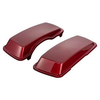 Advanblack Red Hot Sunglo Saddlebag Lids Cover for Harley Davidson FLH FLHTC Road Electra Glide