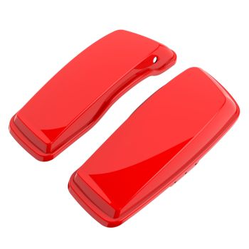 Advanblack Scarlet Red Saddlebag Lids Cover for Harley Davidson FLH FLHTC Road Electra Glide