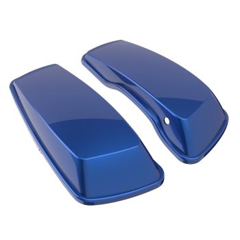 Advanblack Superior Blue Standard Normal Stretched Saddlebag Lids for Harley Davidson Touring 2014+