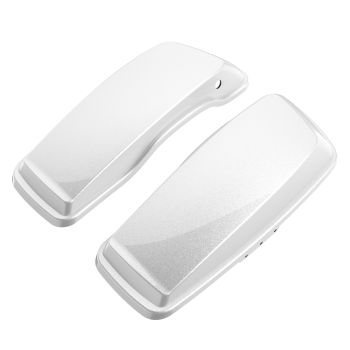 Advanblack Saddlebag Lids Cover for Harley Davidson FLH FLHTC Road Electra Glide-White Hot Pearl