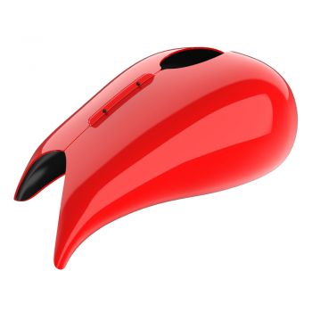 Advanblack Scarlet Red Extended Stretched Tank Cover for Harley 2008-2020 Street Glide & Road Glide 